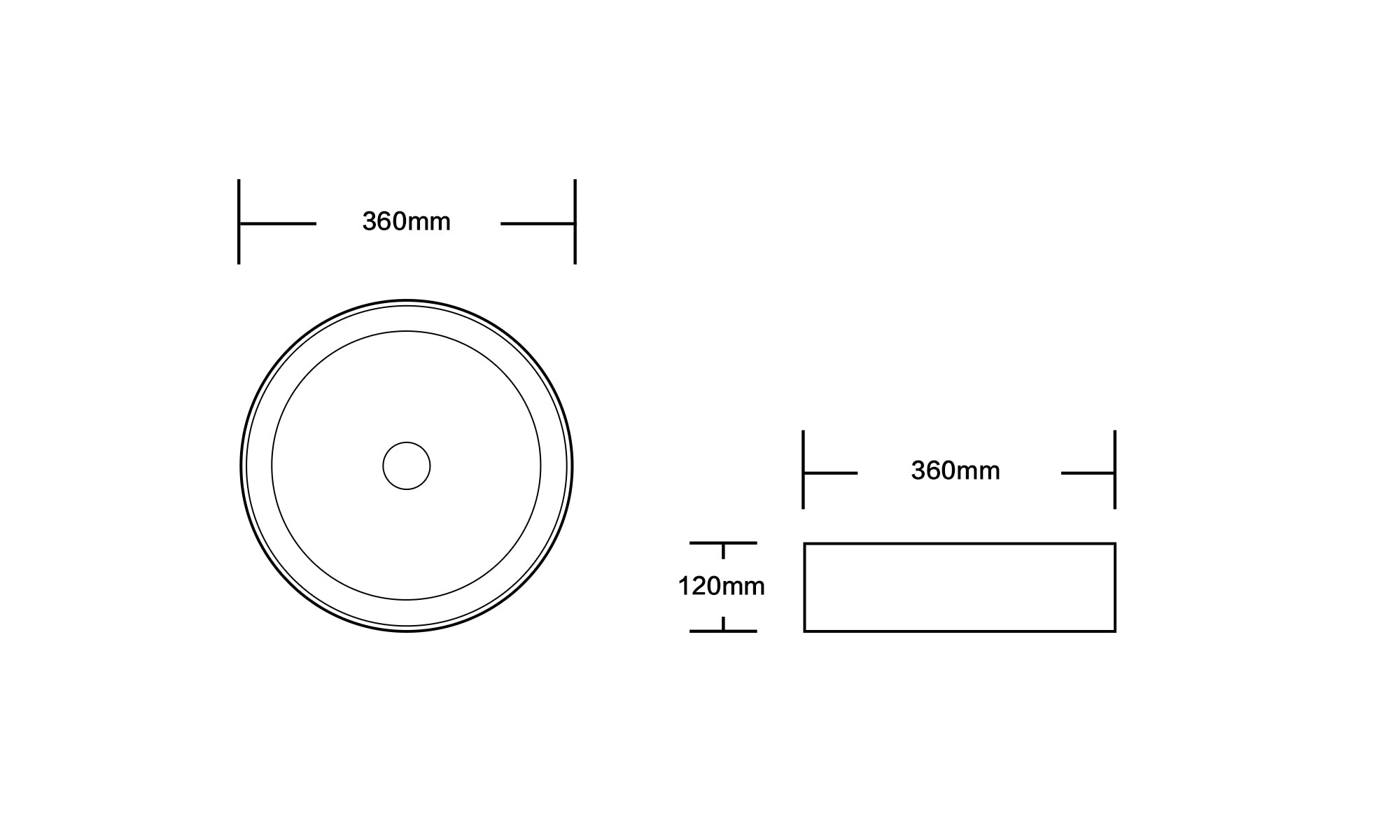 Matte Black Marble Carrara Above Counter Top Round Basin