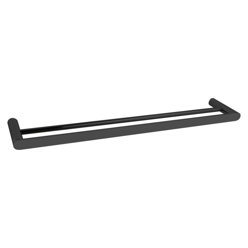 Rumia Black Double Towel Rail 800mm Stainless Steel 304 Wall Mounted