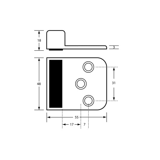 Metlam Antimicrobial 101c Door Bumper