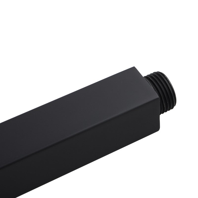 Aquaperla Square Black Ceiling Shower Arm 300mm