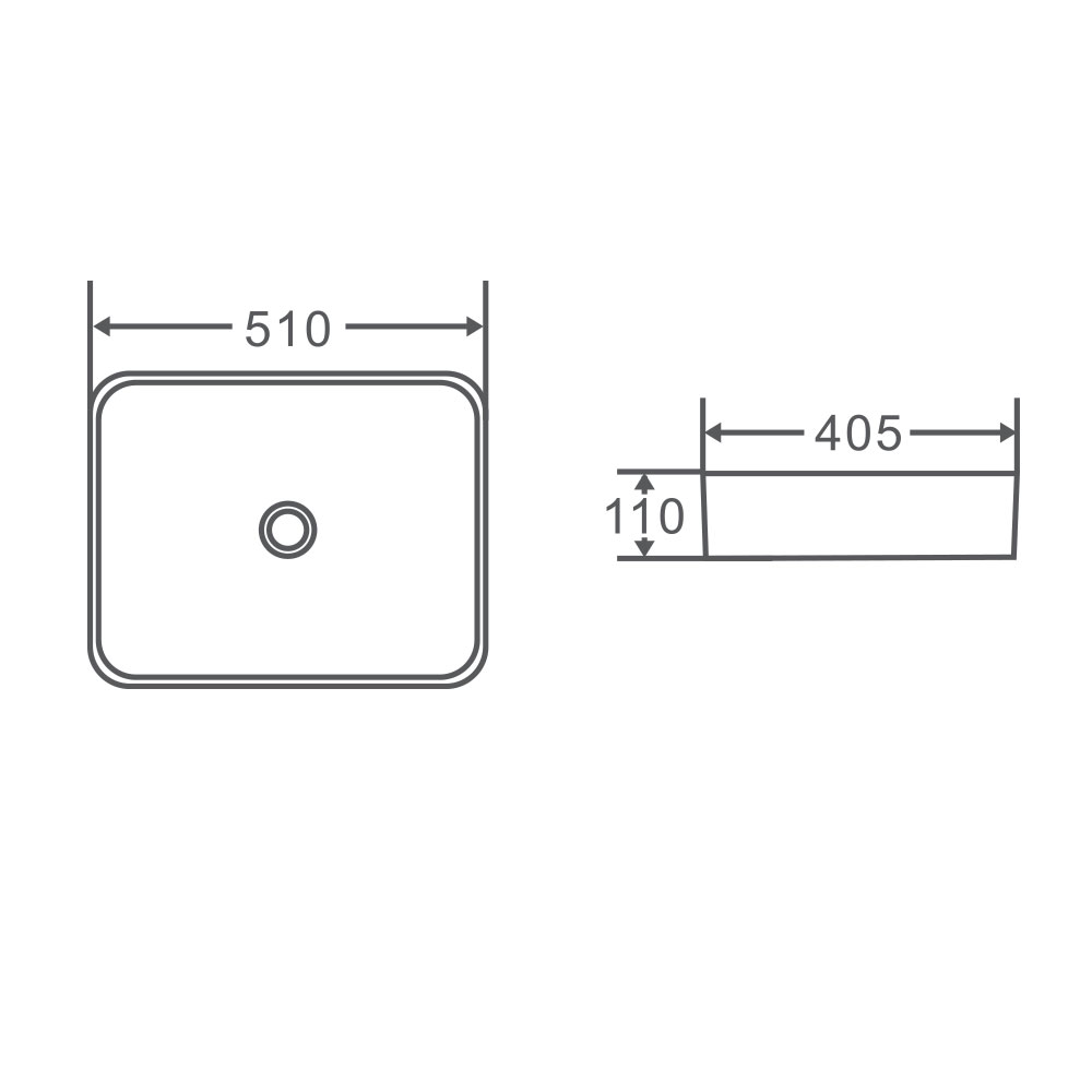 QTRO 51 Counter Top Basin
