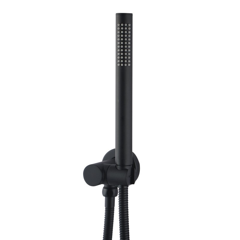 Aquaperla Round Black Hand held Shower Set