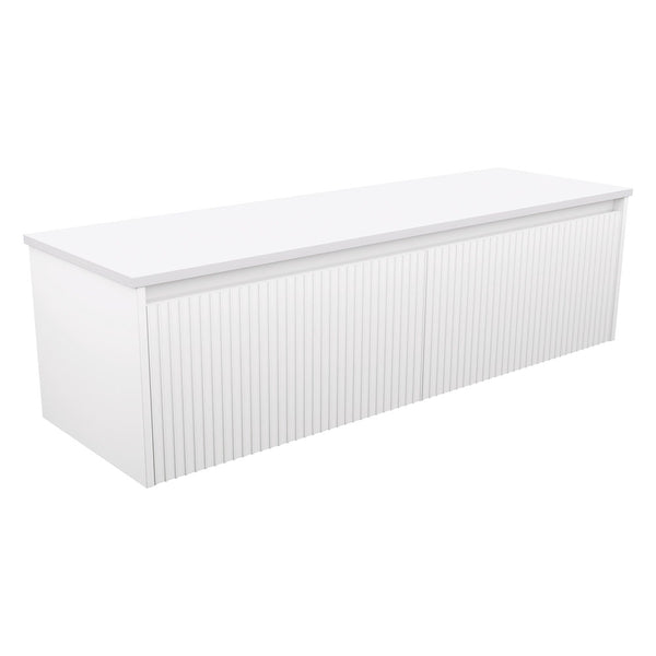 Fienza Alina Groove Satin White 1500 Wall-Hung Cabinet