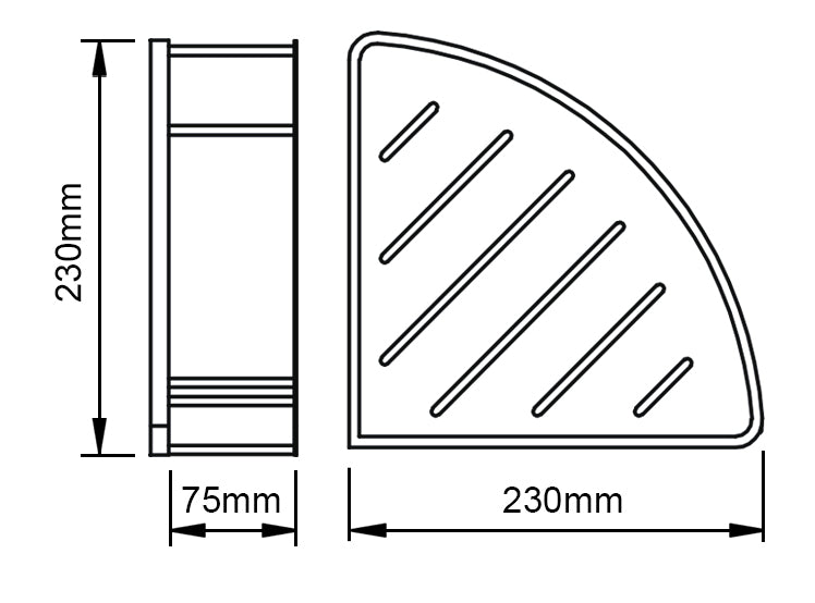 Matte Black Stainless Steel Shower Caddy Shelf