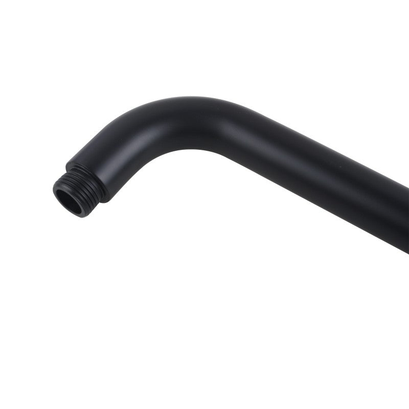 Aquaperla Round Black Stainless Steel Wall Mounted Shower Arm 400mm