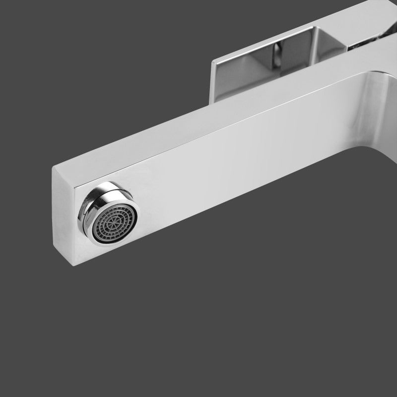 Ottimo Solid Brass Square Chrome Tall Basin Mixer Tap Vanity Tap Bench Top