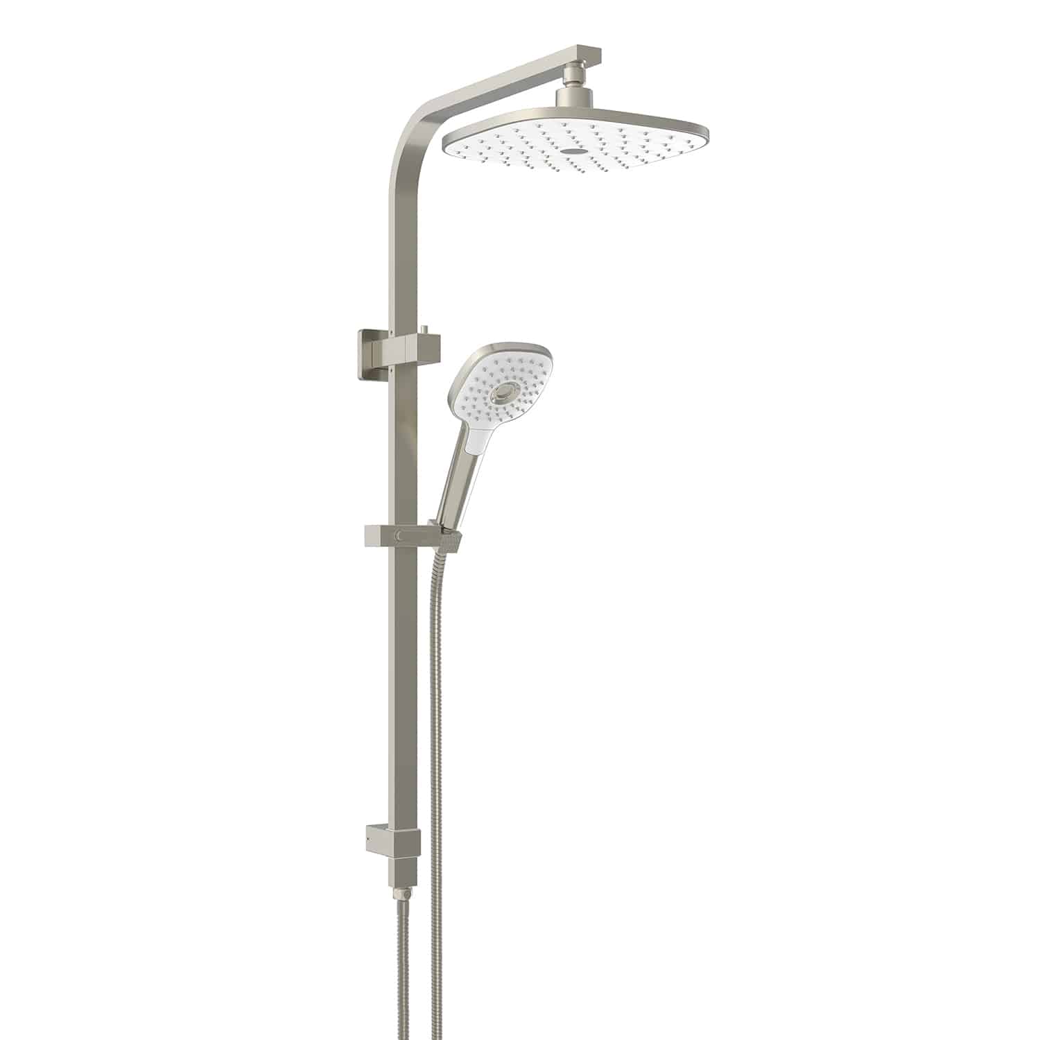 Greens Corban Twin Rail Shower Brushed Nickel