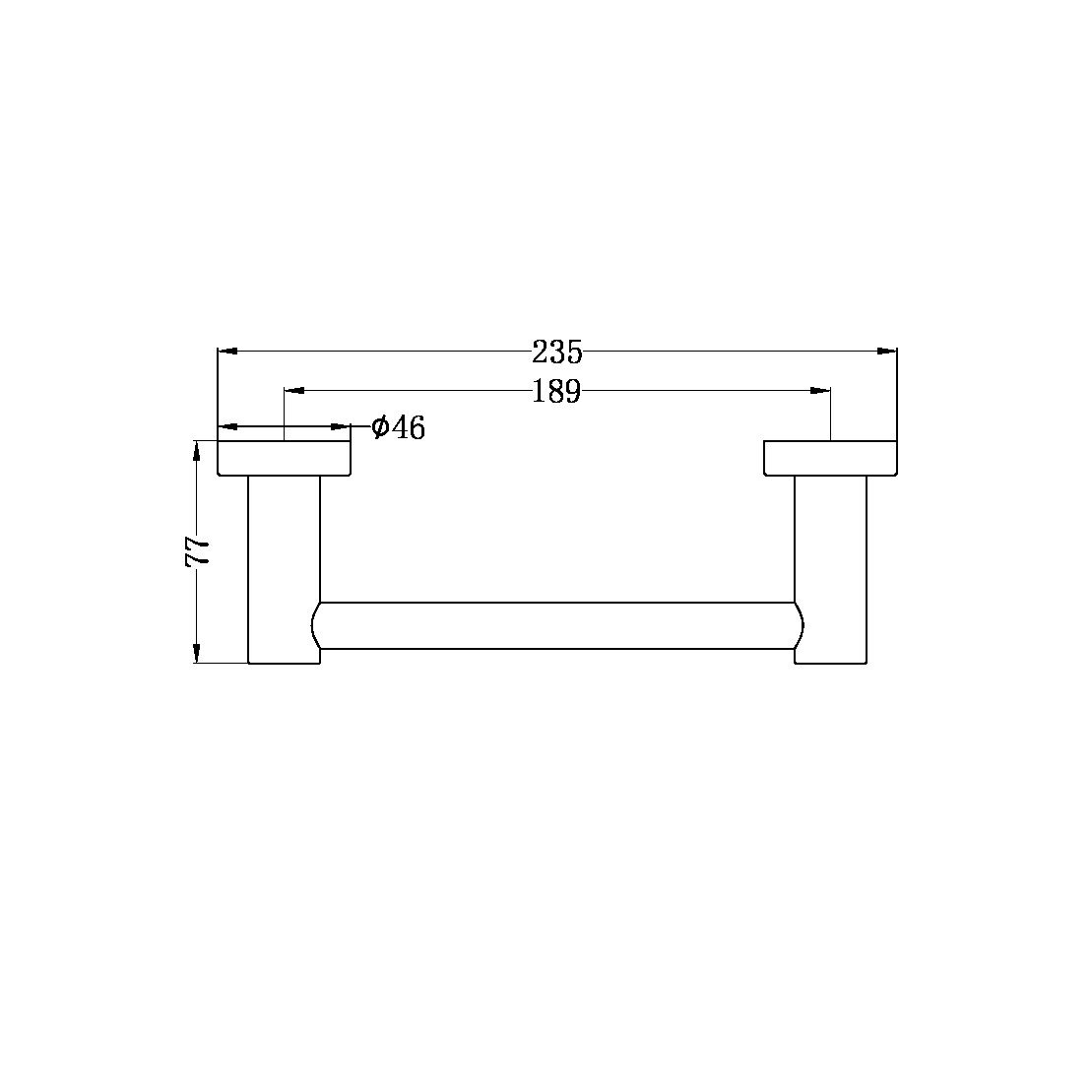 Nero Mecca Hand Towel Holder Matte White