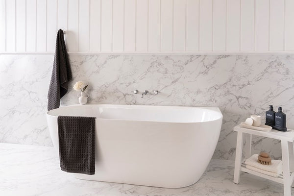 ADP Glacier Back to Wall Bath - 1500mm Gloss White