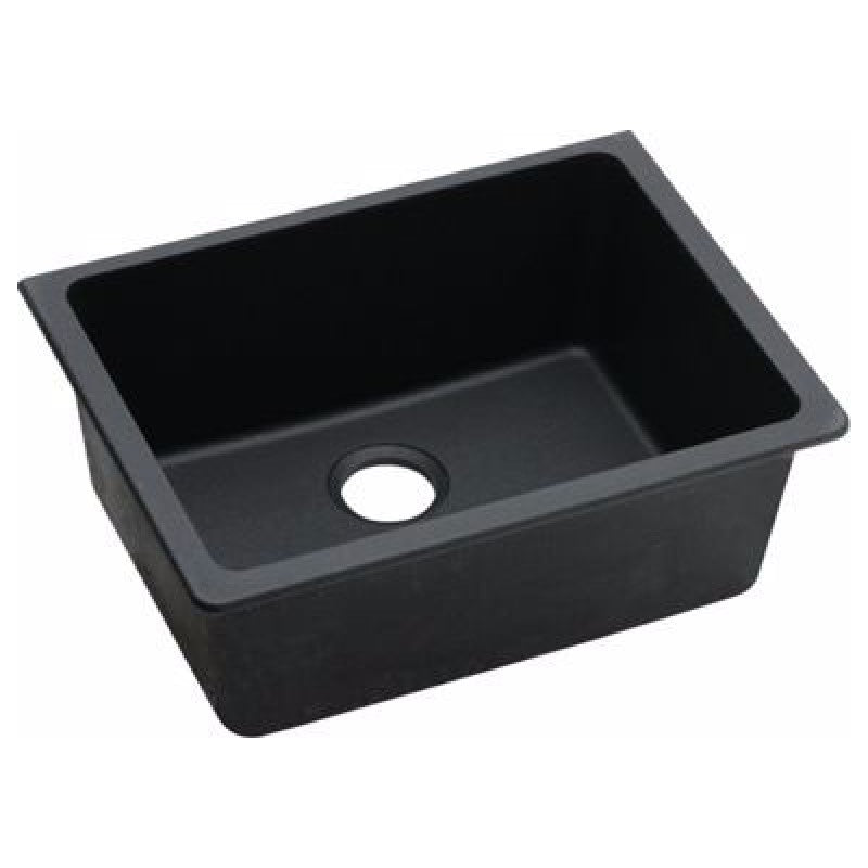 635mm Black Granite Undermount Kitchen Sink Single Bowl