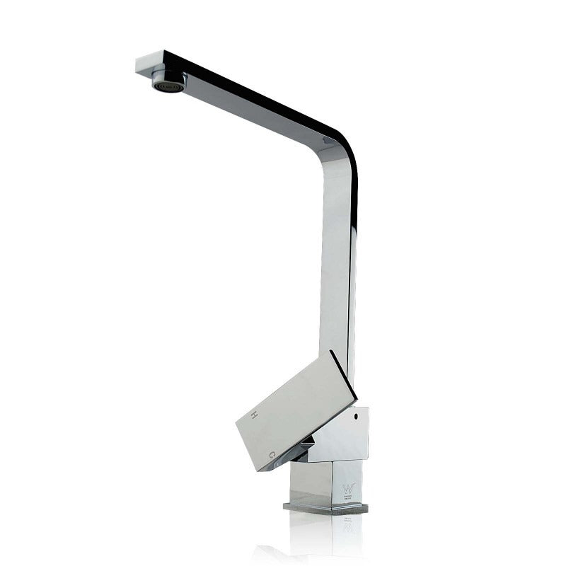Aquaperla Quadra Chrome Solid Brass Kitchen Sink Mixer Tap 360° Swivel