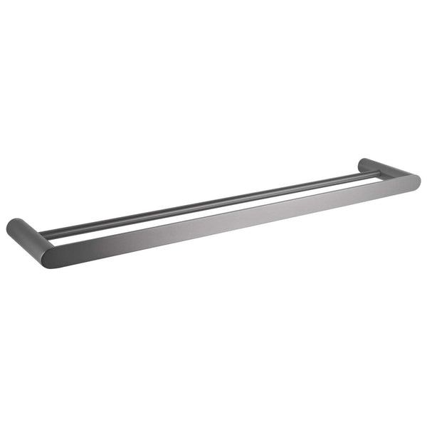 ACA Esperia Gunmetal Grey Double Towel Rail 800mm Stainless Steel 304 Wall Mounted