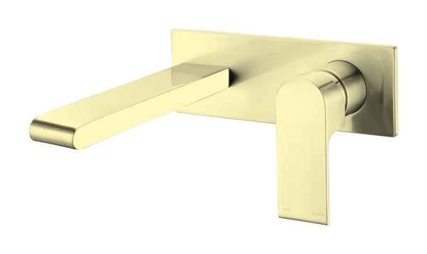 Nero Bianca Wall Basin Mixer Brushed Gold