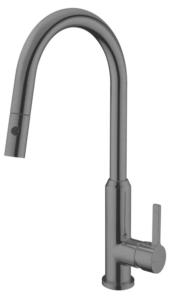Nero Pearl Pull Out Sink Mixer with Vegie Spray Gun Metal