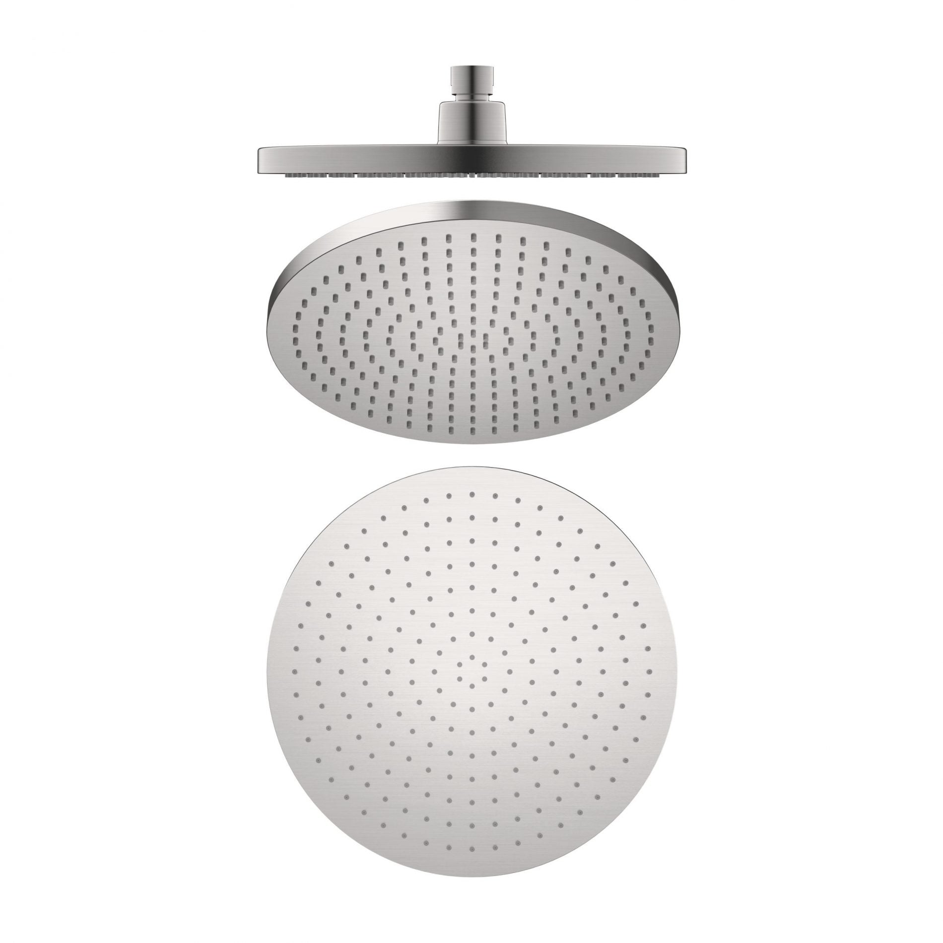 Nero Opal Air Shower Head 230mm Round Brushed Nickel