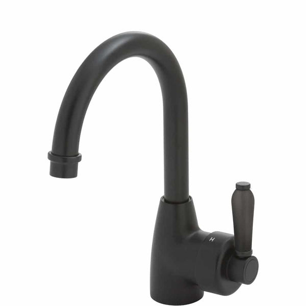Fienza Eleanor Gooseneck Basin Mixer - Matte Black