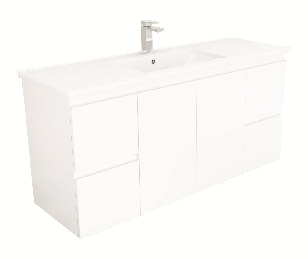 BIANCA 120cm Wall Hung Vanity Cabinet with Ceramic Top