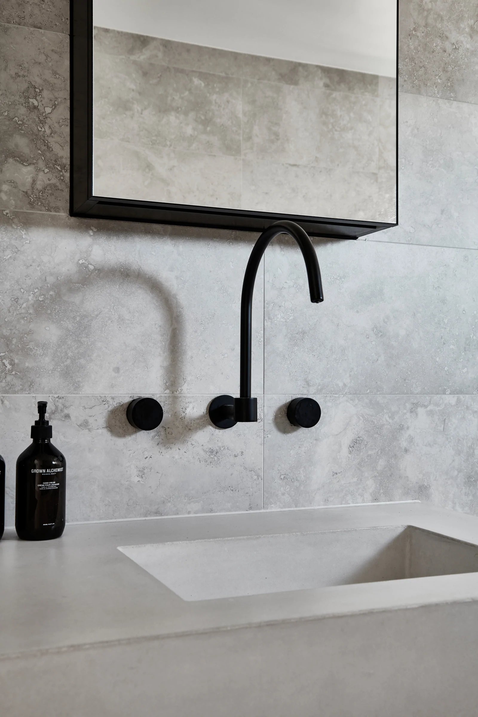 Meir Round High-Rise Swivel Wall Spout Matte Black