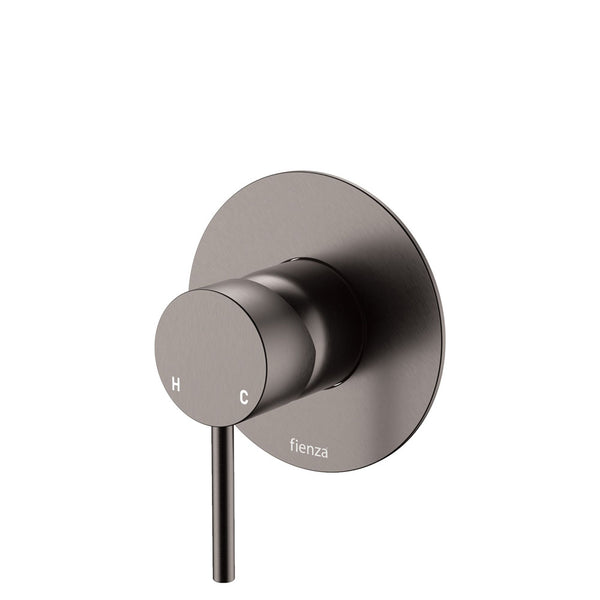 Kaya Wall Mixer, Gun Metal, Large Round Plate