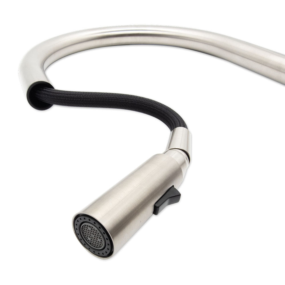 Fienza Kaya Pull-Out Sink Mixer, Matte White