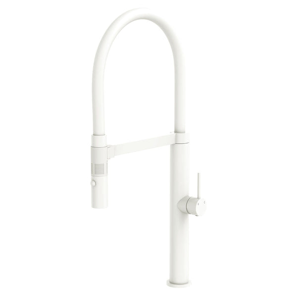 Fienza Kaya Pull Down Sink Mixer, Full Matte White