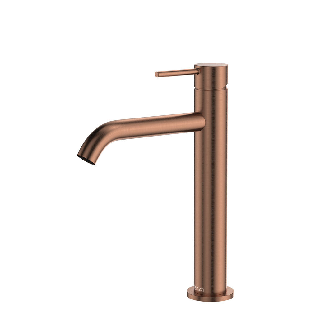 Fienza Kaya Medium Basin Mixer, Brushed Copper