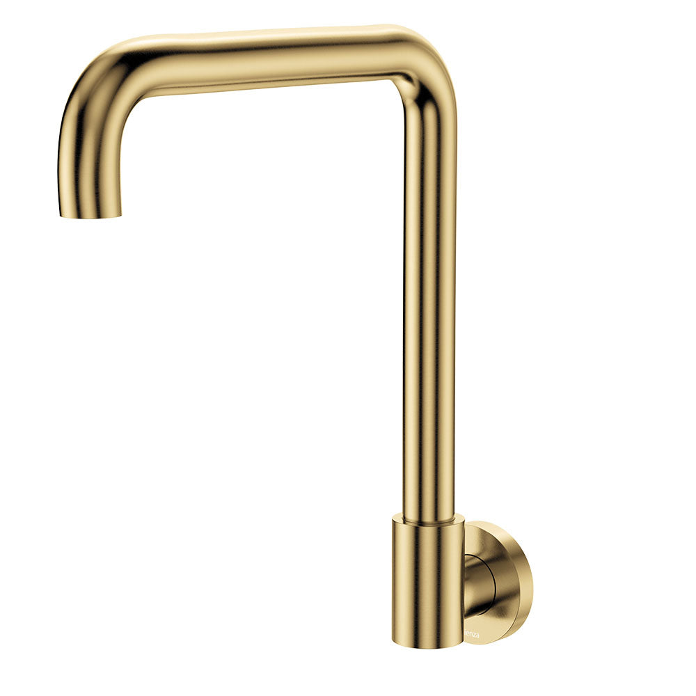 Fienza Kaya Squareline Wall Swivel Outlet Set, Urban Brass