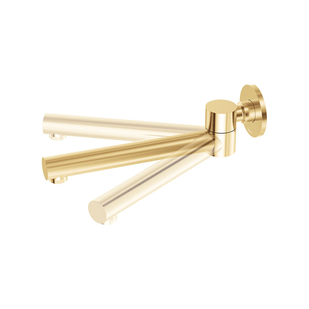 Fienza Kaya Swivel Basin/Bath Outlet, 220mm, Urban Brass — image 2