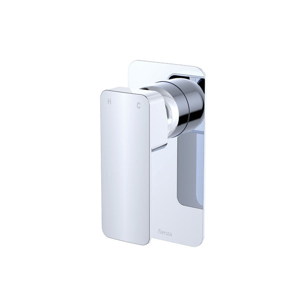 Fienza Tono Wall Mixer Large Square Plate Chrome