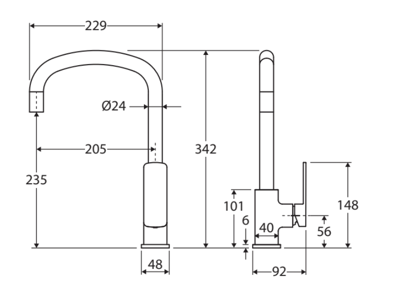 Fienza Tono Sink Mixer Brushed Nickel