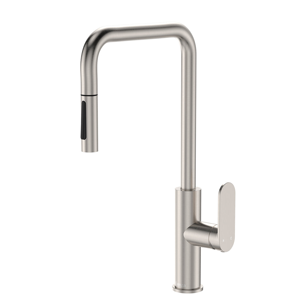 Fienza Empire Slim Pull-Out Sink Mixer Brushed Nickel