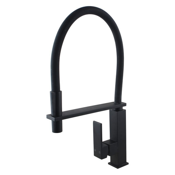 Aquaperla Ottimo Electroplated Black 360° Swivel Kitchen Sink Mixer Tap Solid Brass Faucet