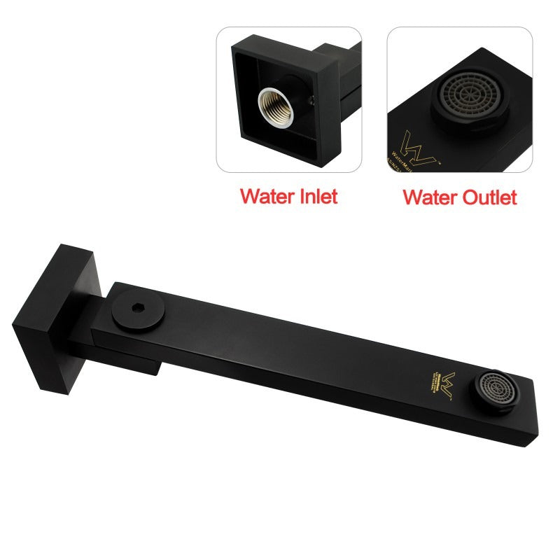 Ottimo Nero Black Bath/Basin Wall Spout