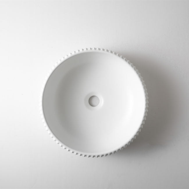 Ovia Alexa Fluted Groove 420mm Matte White Basin