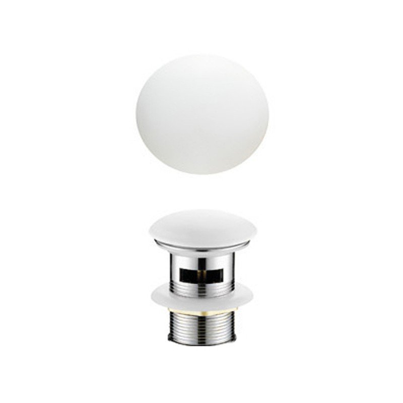 Matt White Ceramic Pop Up Waste 32mm With Overflow