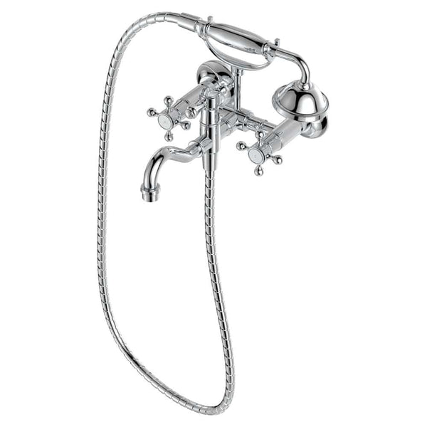 Fienza Lillian Exposed Bath Tap Set with Hand Shower, Chrome