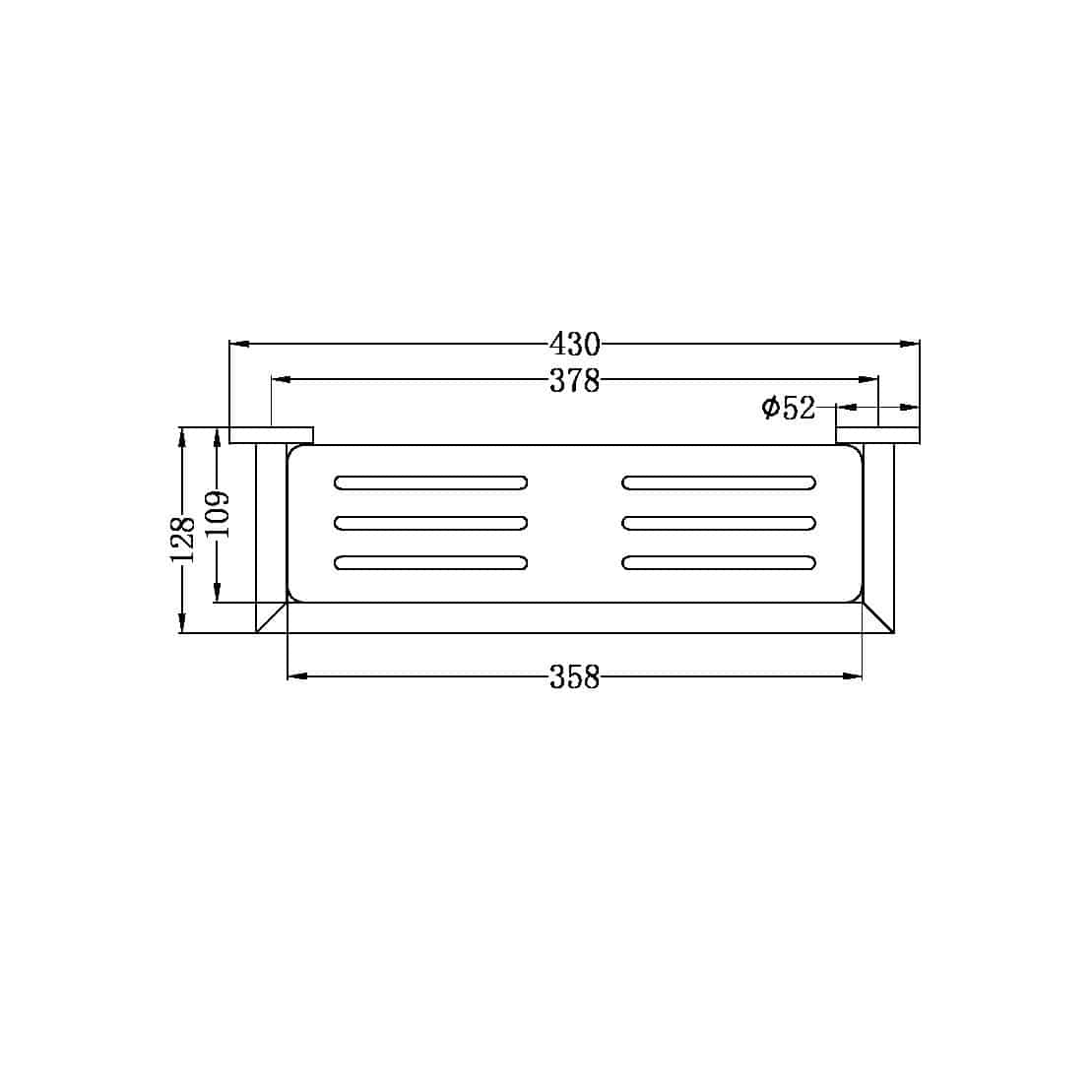 Nero DOLCE METAL SHELF Chrome