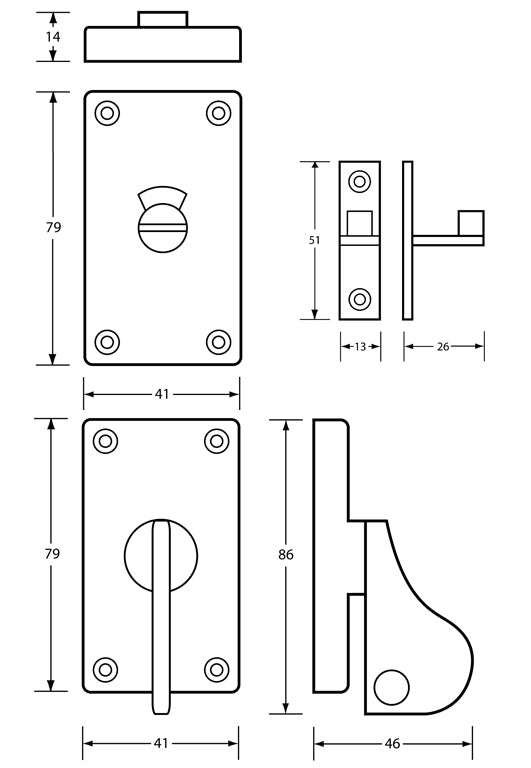 Metlam Sliding Door Indicator Lock