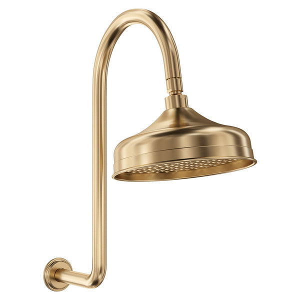 Fienza 208 mm Lillian Wall Arm Shower Set Urban Brass