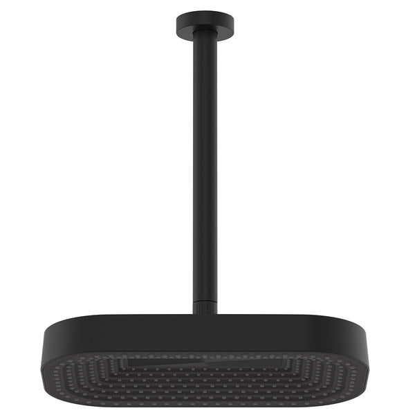 Fienza Kuro Shower Dropper Set, Soft Square Head - Matte Black