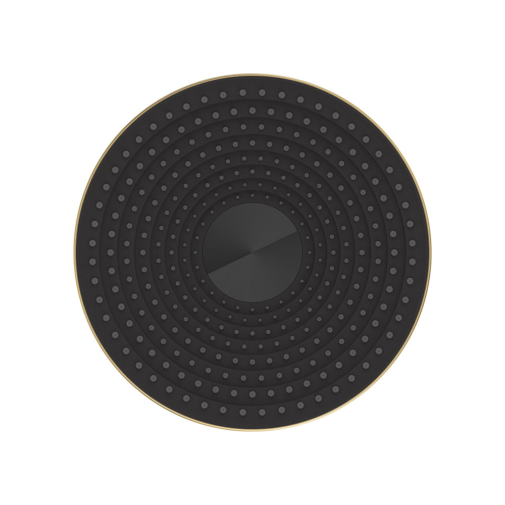 Fienza Kuro Shower Head, Round, Urban Brass — image 3