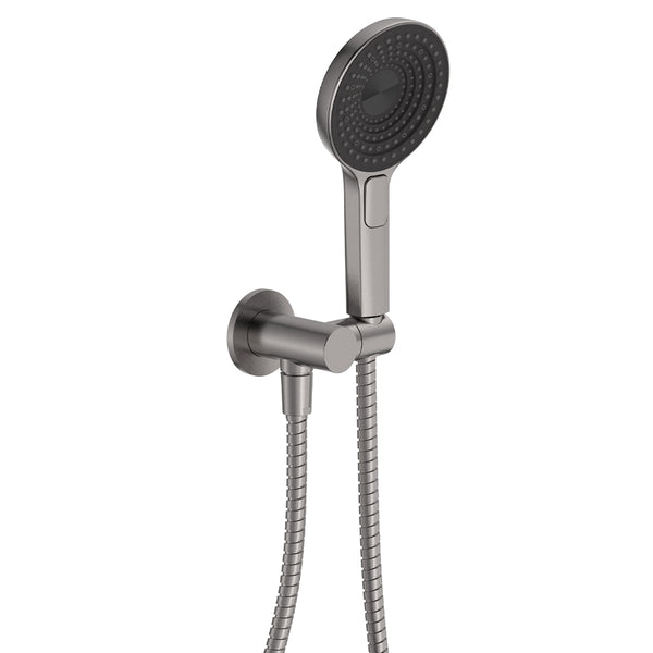 Fienza Kuro Hand Shower, Round Plate, Round Head, Gun Metal