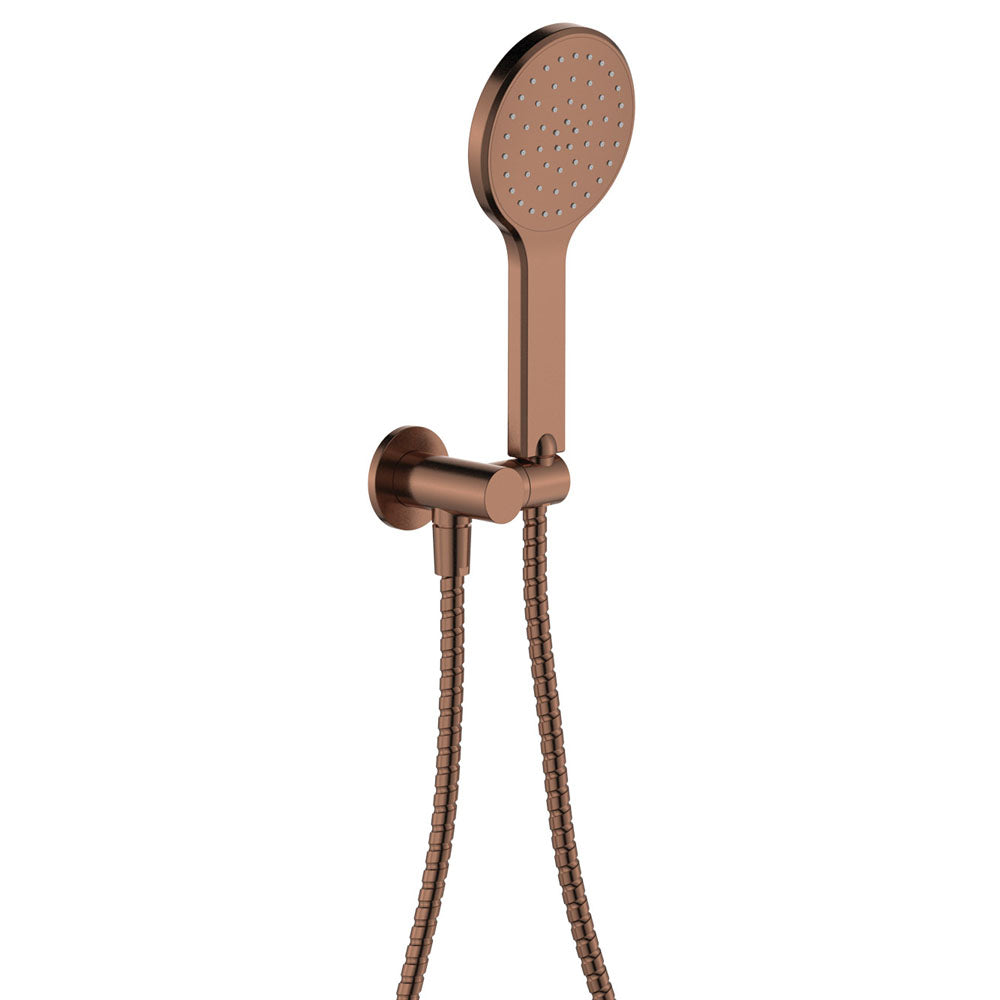 Fienza Kaya Hand Shower, Round Plate, Brushed Copper