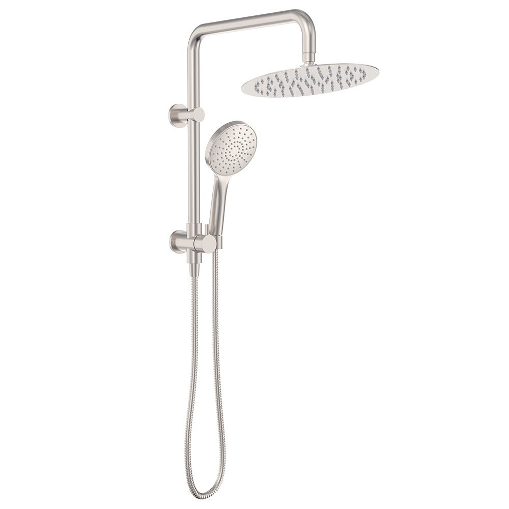 Fienza Kaya Twin Half-Rail Shower, Brushed Nickel — image 2
