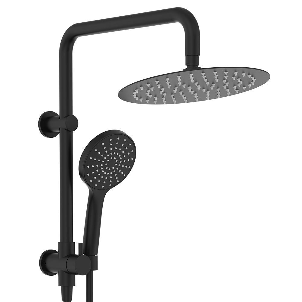 Fienza Kaya Twin Half-Rail Shower, Matte Black — image 3
