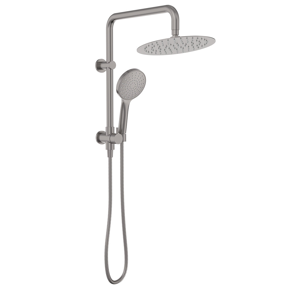 Fienza Kaya Twin Half-Rail Shower, Gun Metal — image 2