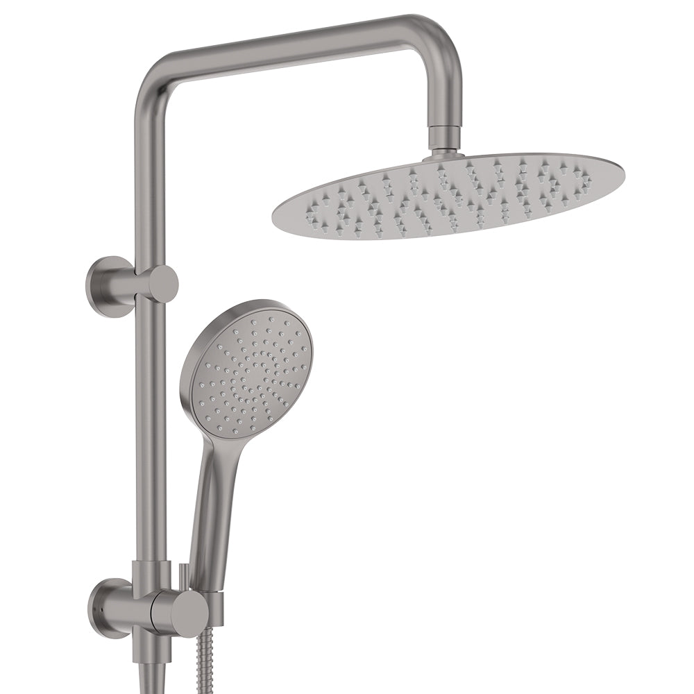 Fienza Kaya Twin Half-Rail Shower, Gun Metal — image 3