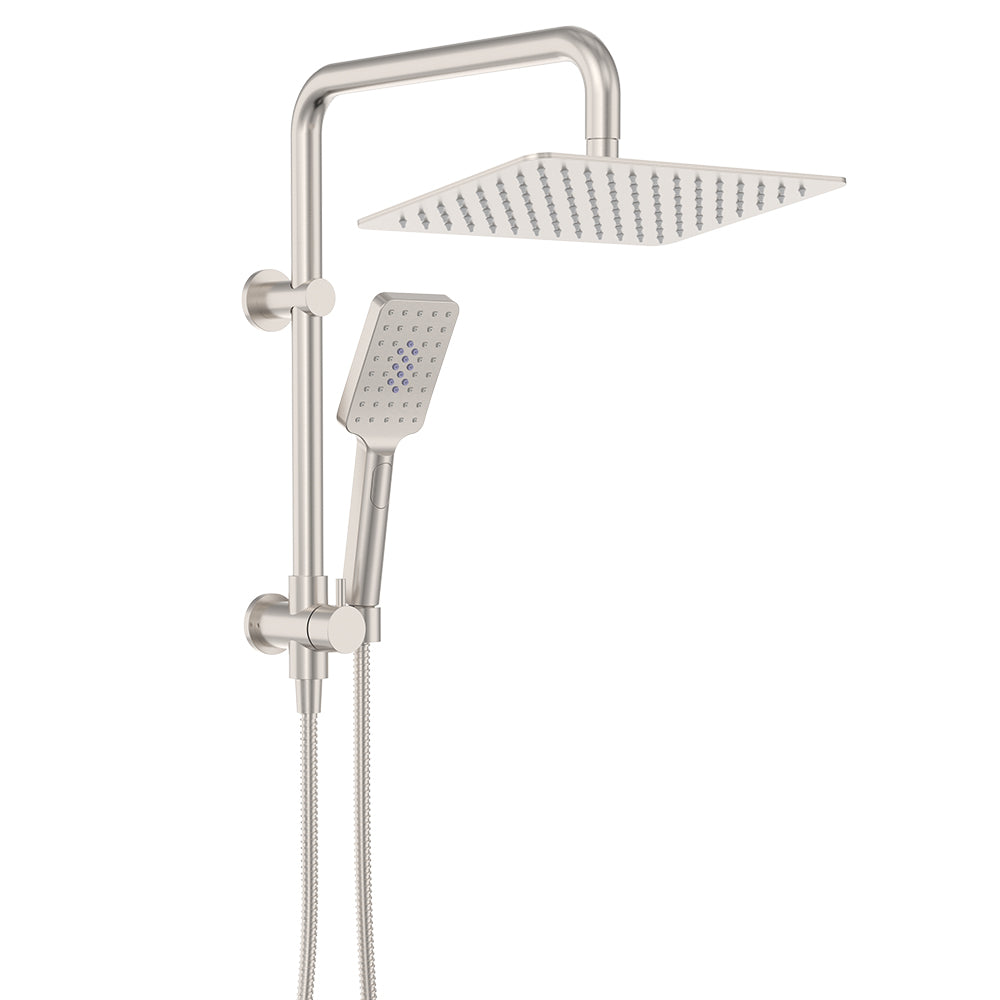 Fienza Tono Twin Half-Rail Shower, Brushed Nickel — image 2
