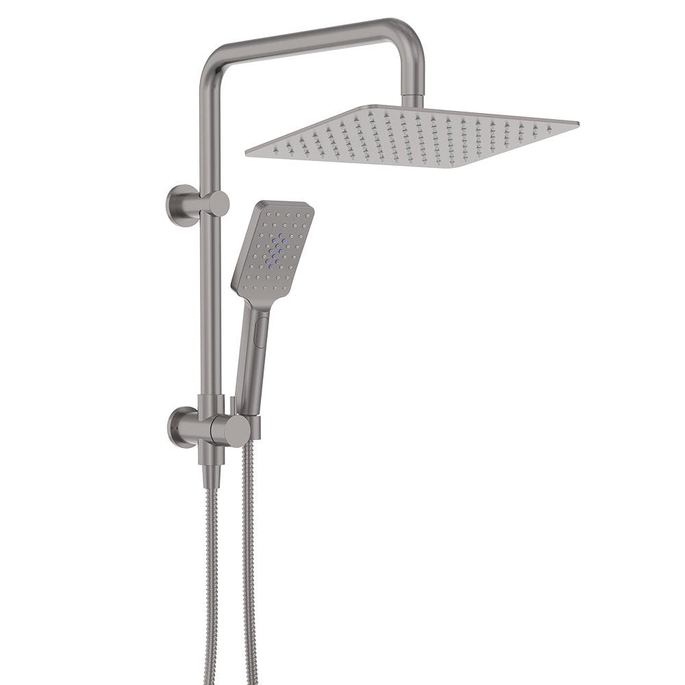 Fienza Tono Twin Half-Rail Shower, Gun Metal