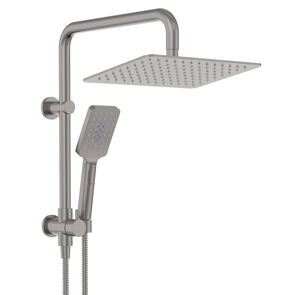 Fienza Tono Twin Half-Rail Shower, Gun Metal — image 3
